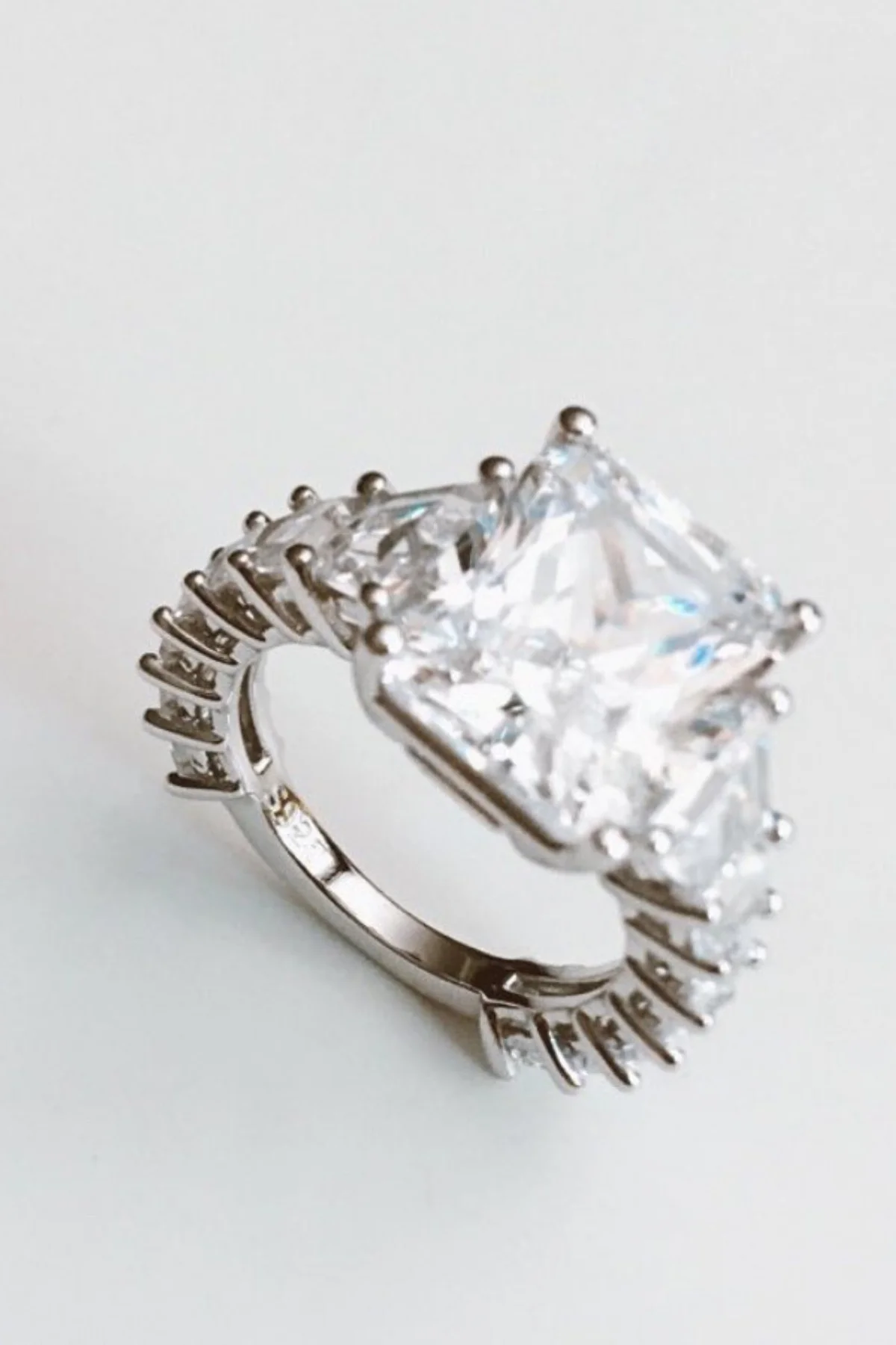 

Diamond 925 sterling silver women baguette engagement