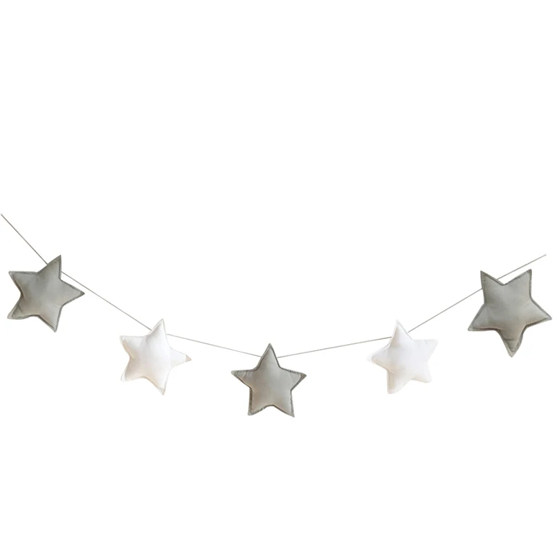 Nordic Baby Room Handmade Nursery Star Garlands Christmas Kids Room Wall Decorations Photography Props New Year Gifts - Цвет: 6