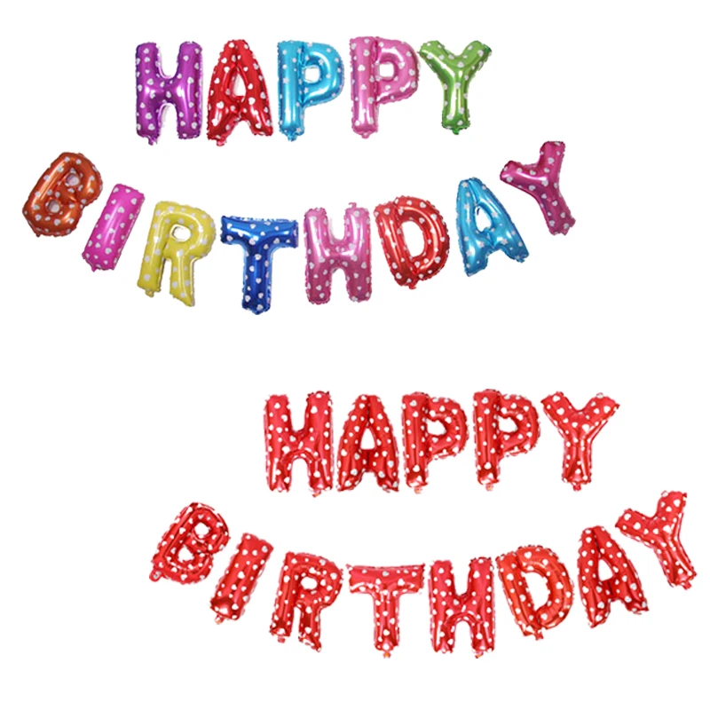 С днем рождения воздушные шары баннер розовое золото 16 дюймов алюминиевая фольга