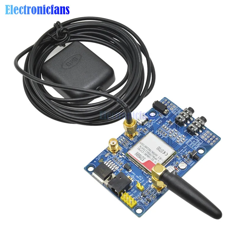 SIM808 модуль GSM GPRS gps макетная плата SMA с gps антенной для Arduino