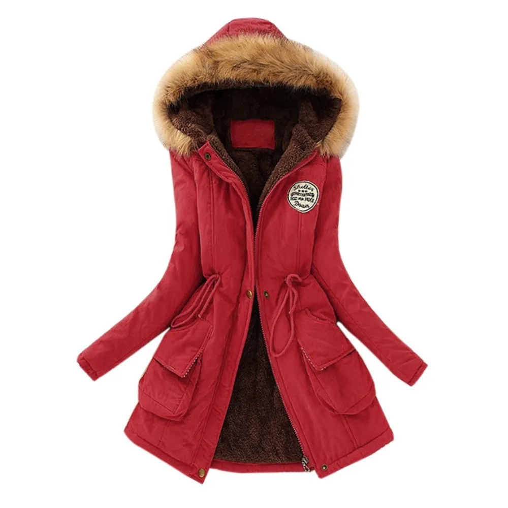 

2020 Winter Womens Warm Coat Women's Parka Hooded Fur Jacket Slim Winter Outwear Coats Down Jackets Winter Coat for Female J60