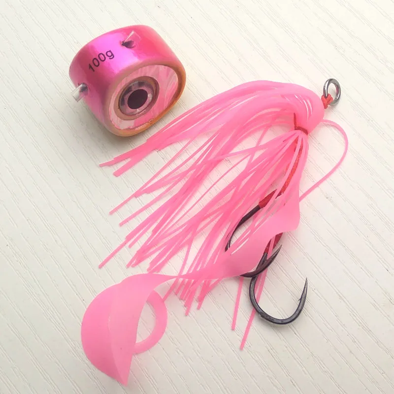 40g pink 1pc 1 шт. 45 г/60 г/70 г/80 г Pesca слайдер Snapper/море bream джиг голова с юбкой свинец джиг приманка - Цвет: 40g pink 1pc
