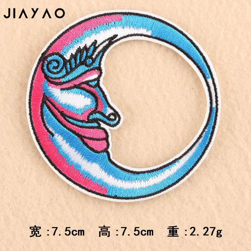 Круглая нашивка на ветер в стиле панк высококачественные аксессуары для одежды вышитые тканевые наклейки с