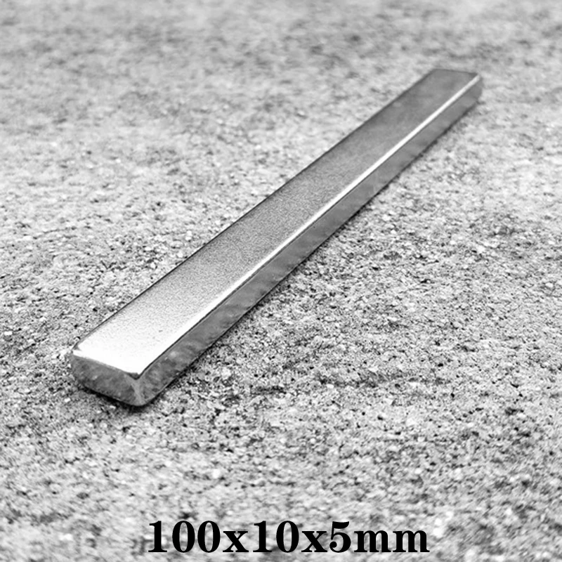Супернеодимовый магнит 1 ~ 10 шт. 100x10x5 мм 100 x N35 постоянные магниты NdFeB мм|Магнитные