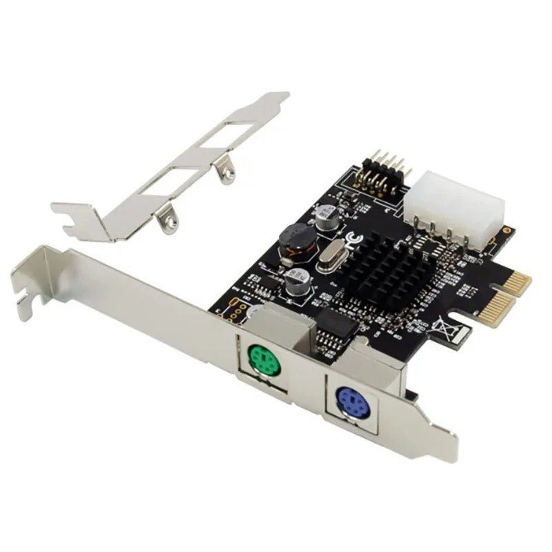 Adaptador de Expansão Pci-e Dual Port Ps2 Placa Externa Ps2 Dispositivo de Expansão Plug And Play para pc Cartões para acréscimos