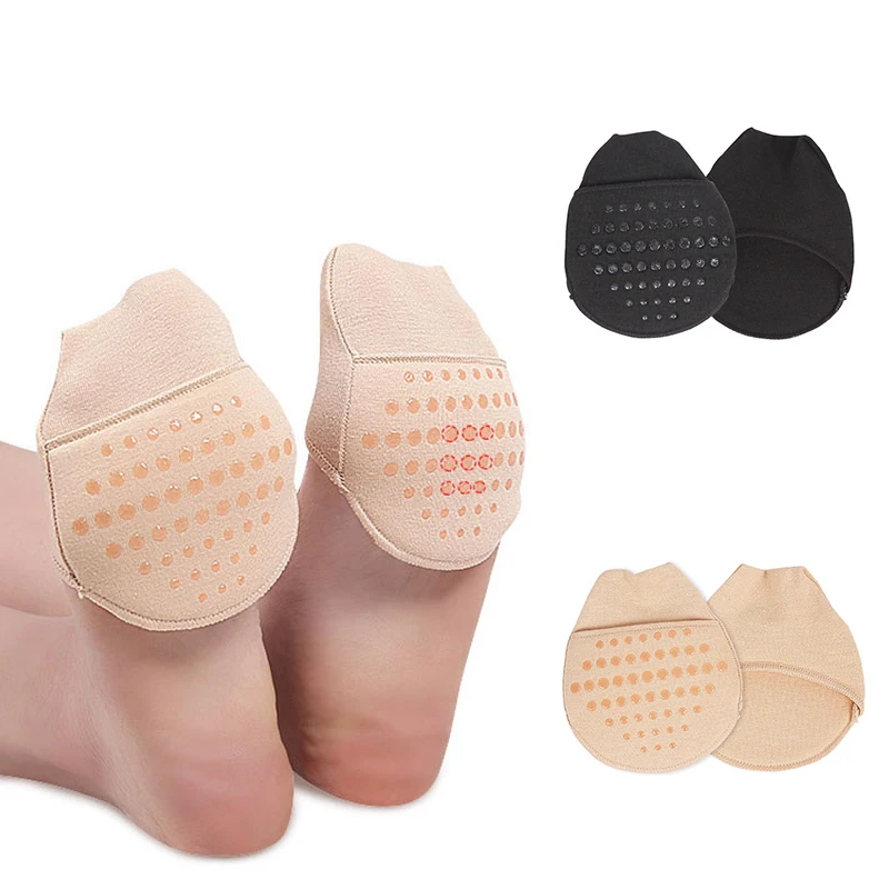 1Pair Silicone Insoles High Heels Slipper Forefoot Pads For Women Breathable Female Forefoot Socks Anti-slip Half Yard Pad Soles