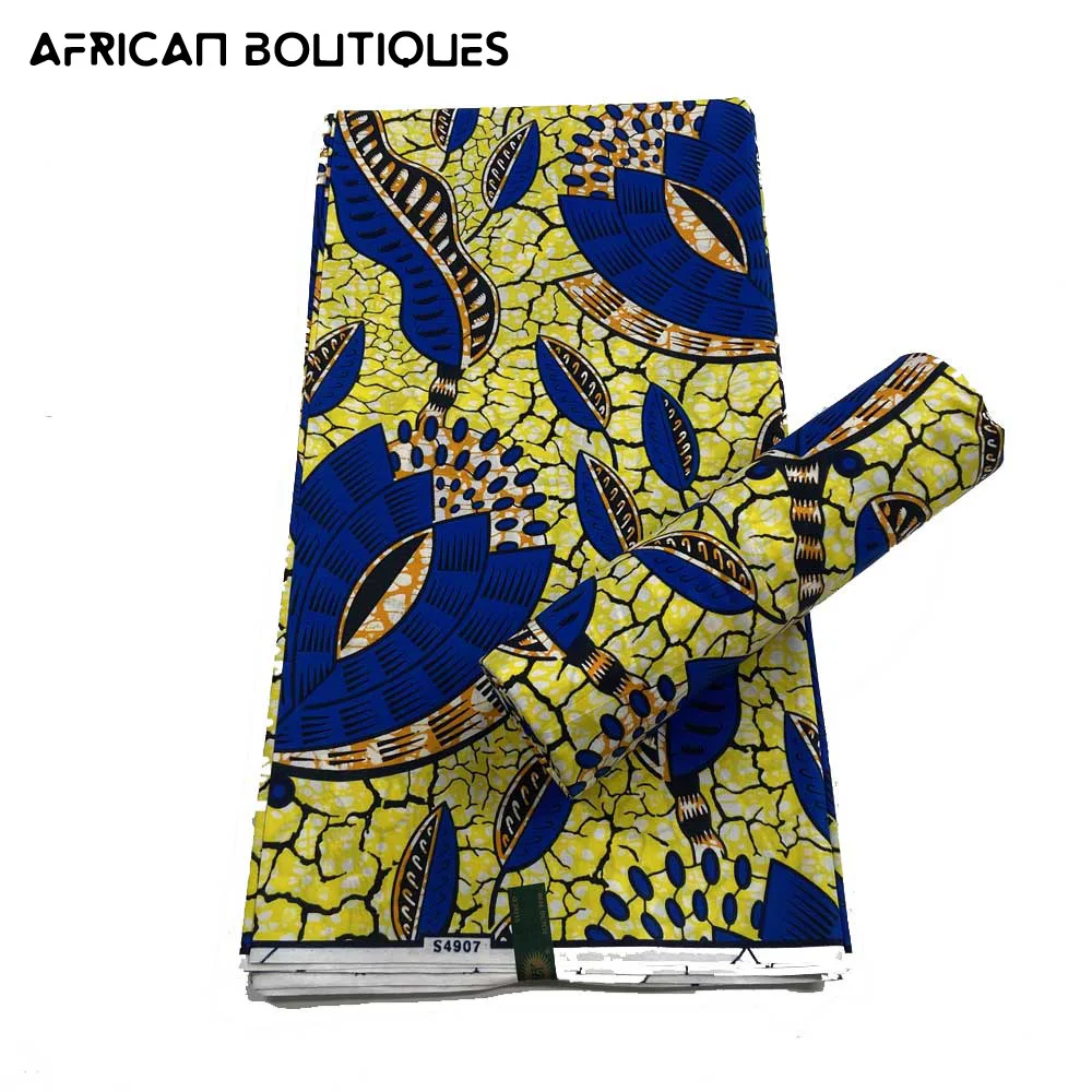 

Африканские Восковые принты ткань для пэчворка 2022 Новая африканская Ткань 6 ярдов хлопчатобумажная ткань Африканская настоящая восковая А...