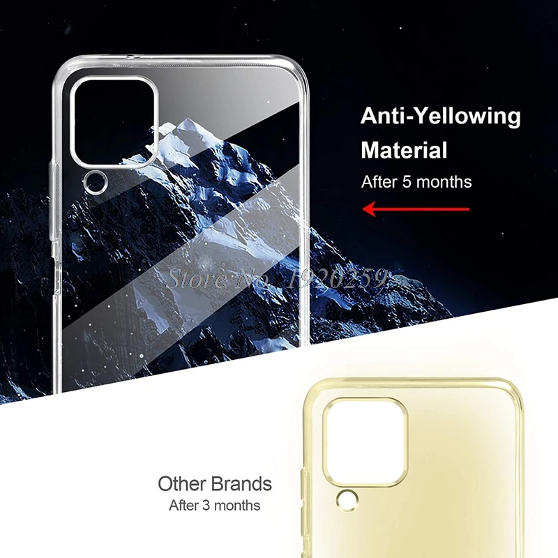Case For Samsung Galaxy M62 TPU Silicone Clear Bumper Soft Coque For Samsung A12 F62 M12 M62 Transparent Phone Back Cover Shell