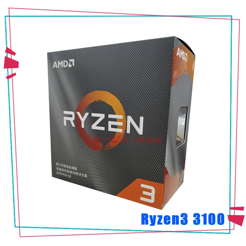 Процессор AMD Ryzen 3 3100 R3 6 ГГц четырехъядерный восьмипоточный процессор 65 Вт L3 = 16M