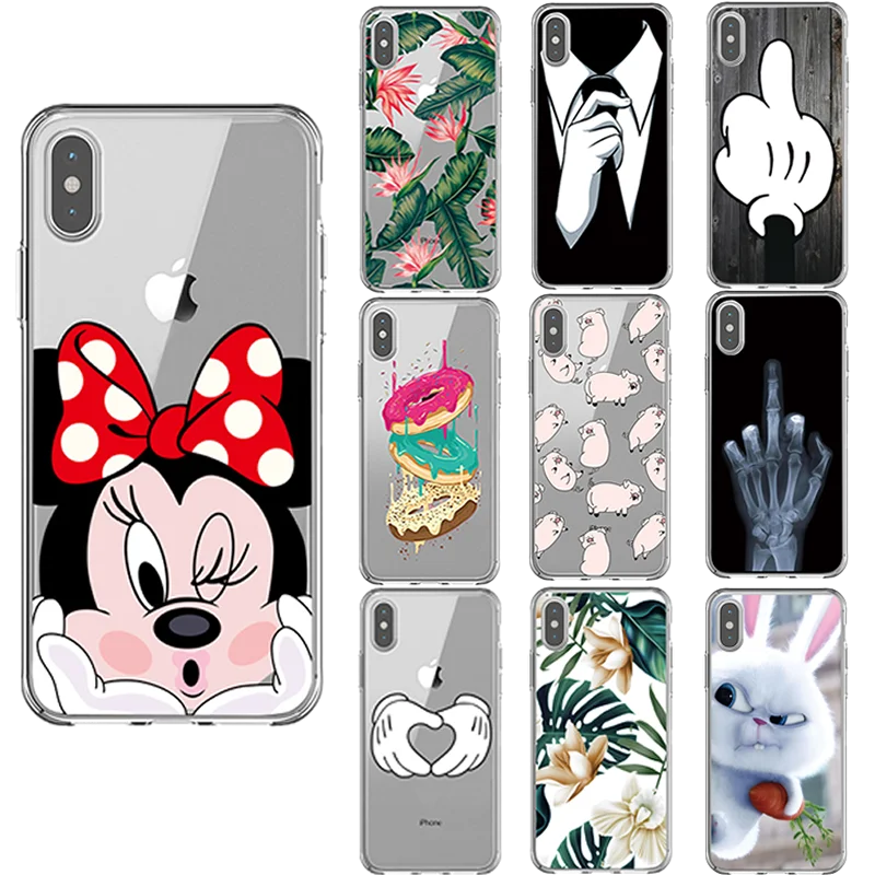 Чехол для iPhone 7 с Минни силиконовый мягкий чехол Apple 5 5S SE 6s 6 s 8 plus xs max x 10 xr сумки Funda |