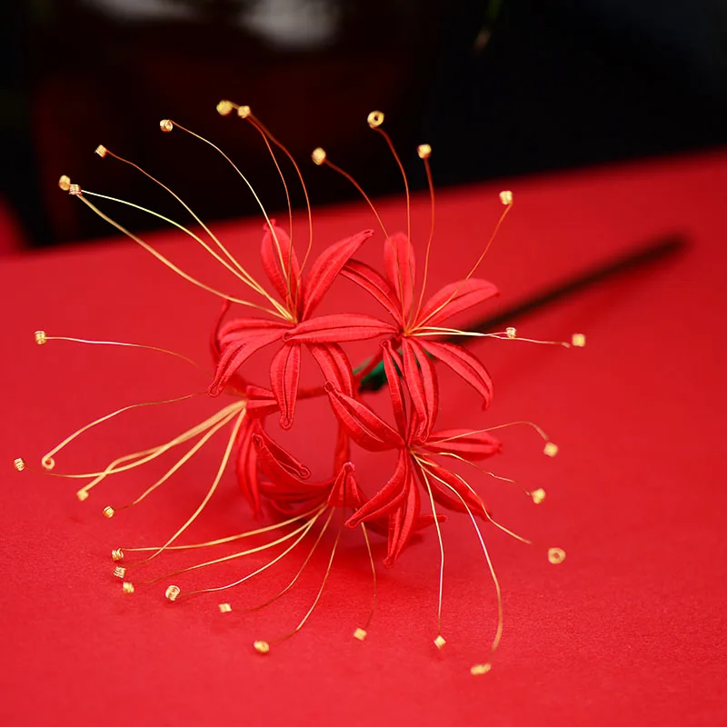 Шпилька для волос Higanbana с цветочной обмоткой набор сделай сам аксессуар