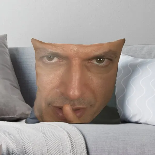 

Jeff Goldblum Shush Face Printing Throw Pillow Cover Hotel Bedroom Cushion Sofa Bed Case Wedding Office Car Pillows not include