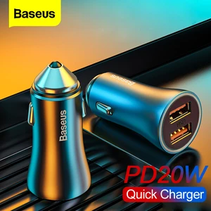 baseus 40w car phone charger quick charge pd qc 4 0 3 0 usbc type c fast charging charger for iphone 12 pro xiaomi mi 11 samsung free global shipping