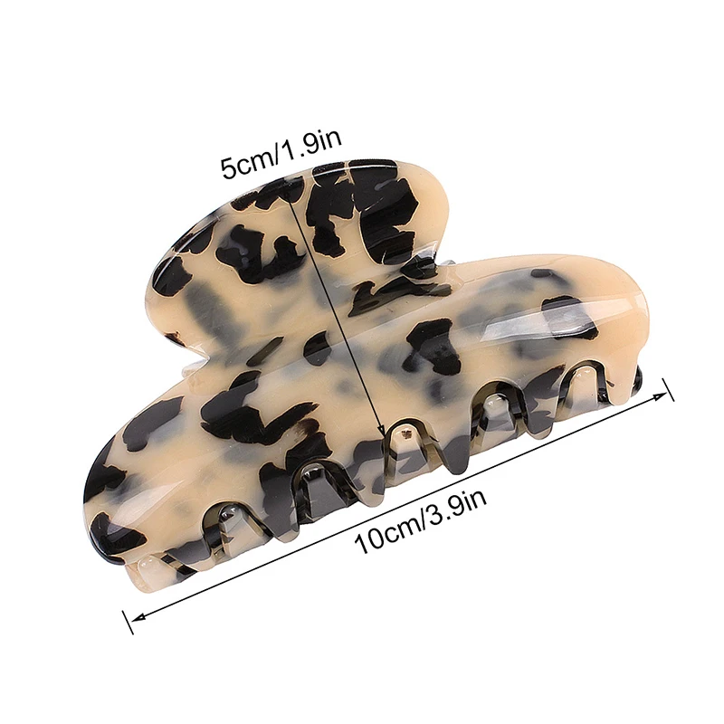 Заколка для волос с мраморным принтом женская акриловый зажим 10 см роскошная