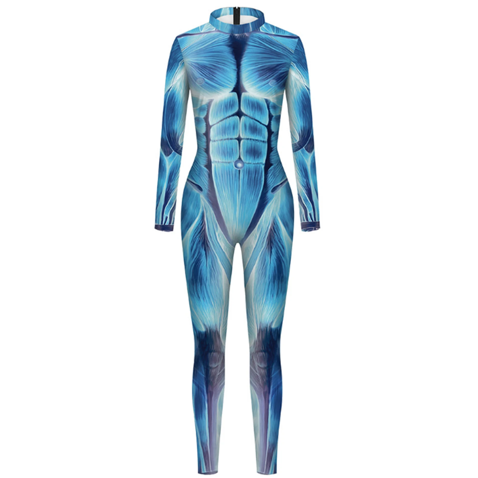 Мужской карнавальный костюм на Хэллоуин цельный с воротником-стойкой вечерние