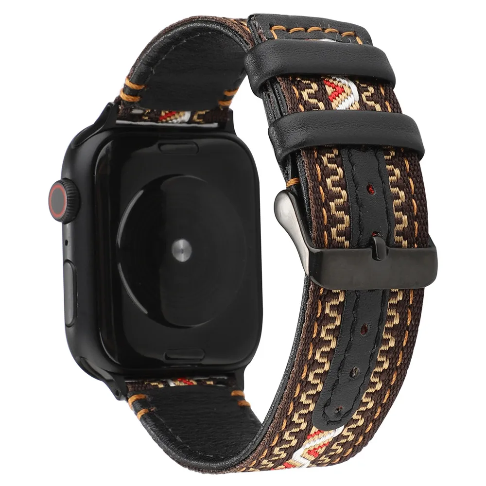 Ремешок для Apple Watch band 4 5 40 мм 44 модный браслет из натуральной кожи correa iWatch 3 2 1 38 42