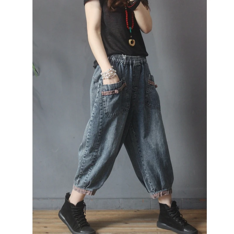 Женские джинсовые брюки Max LuLu синие эластичные винтажные джинсы в британском