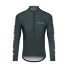 Мужская весенне-осенняя тонкая куртка PELOTON DE PARIS с длинным рукавом, фирменная велосипедная Джерси, черные нагрудники, одежда для велоспорта
