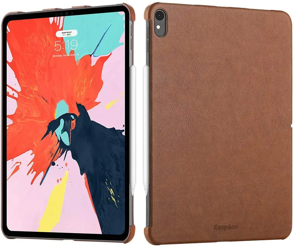

EasyAcc Case for iPad Pro 12.9 2018 Compatible Apple Pencil 2 Ultra Thin Back Cover PU Leather Cover for iPad Pro 12.9inch 2018