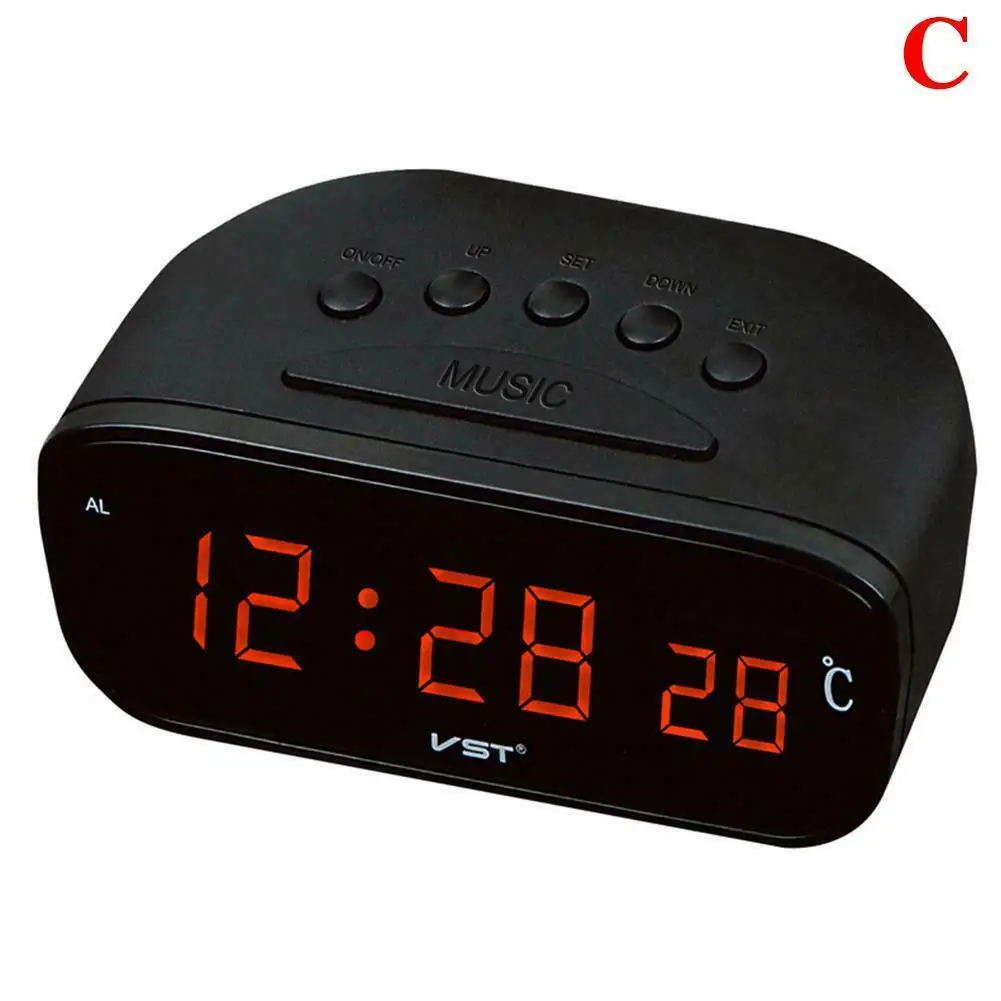 

Bush Dual Alarm Clock Bedside With Red Digital LED Display - Boxed