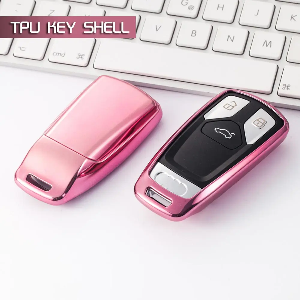 Smart 3 Button Car key wallet case For Audi A4 A4L Allroad B9 Q5 Q7 TT TTS 8S 4m A5 A6L QT S5 S7 8S S4 8W RS Auto Part