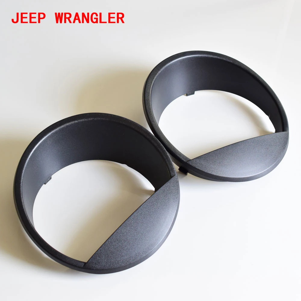 Декоративная кольцевая накладка на фару из АБС-пластика для Jeep Wrangler JK JKU 2007 -2017 2