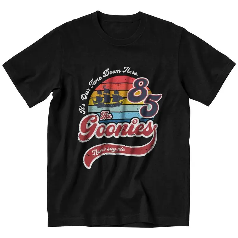 Мужская Винтажная футболка с короткими рукавами хлопковая надписью Never Say Die Sloth