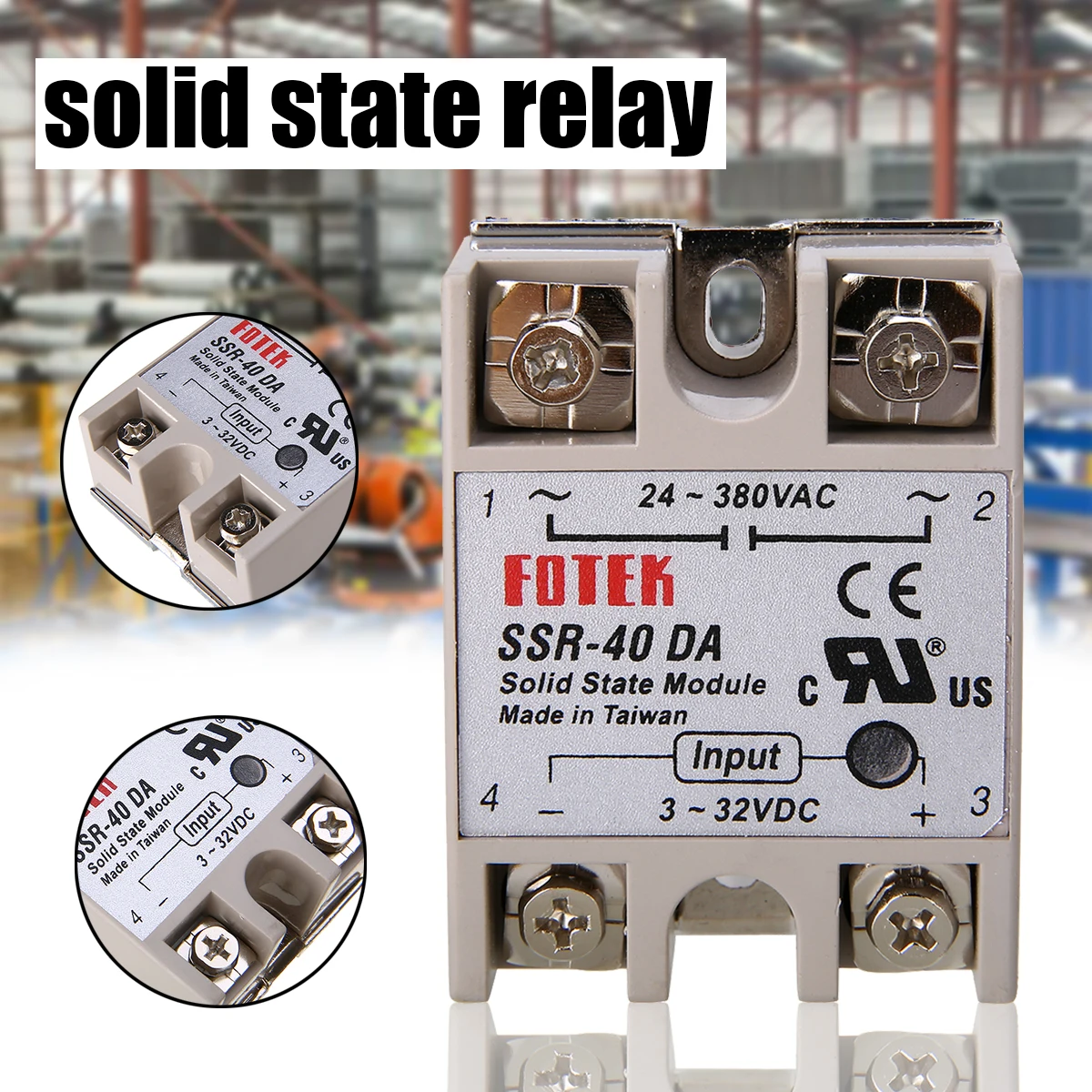 24 380V 40A SSR 40 DA прочное твердотельное реле для ПИД регулятора температуры