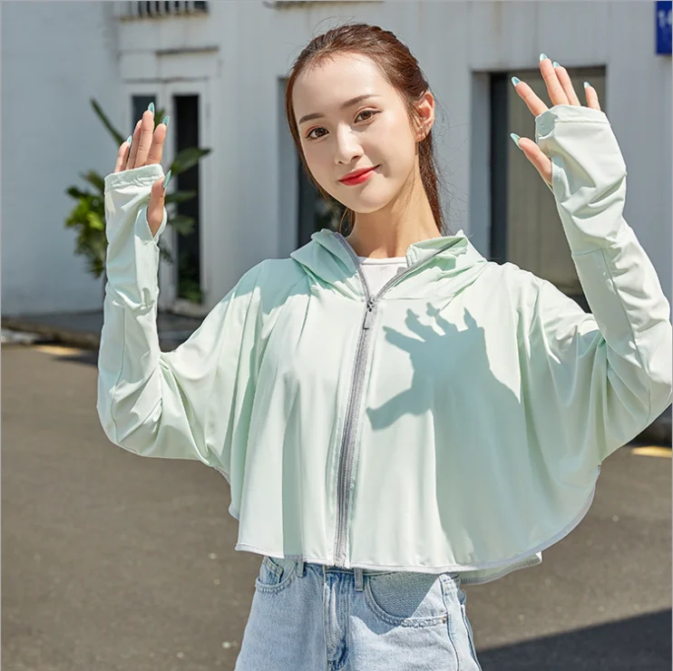 

Fashion summer women's thin anti-ultraviolet sunscreen ice silk cycling sunscreen clothing