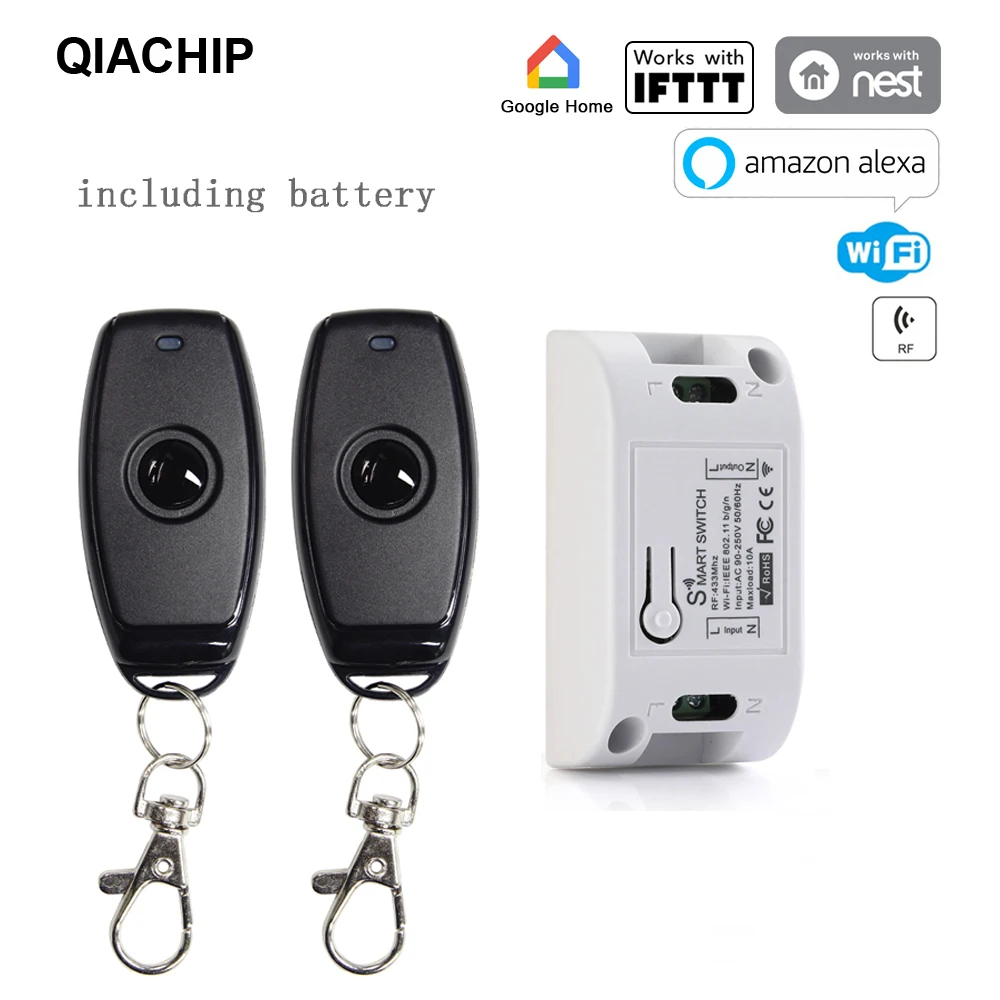 QIACHIP RF 433 110 В 220 в приемник Умный дом Wifi беспроводной пульт дистанционного