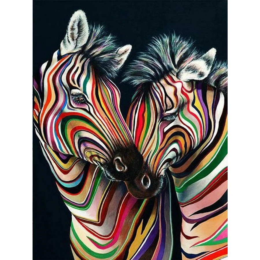 Алмазная 5D картина сделай сам квадратная/круглая вышивка с зеброй животное