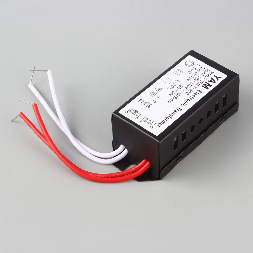 AC 220V до 12V 20-50W светодиодный электронный трансформатор галогенная лампа источник