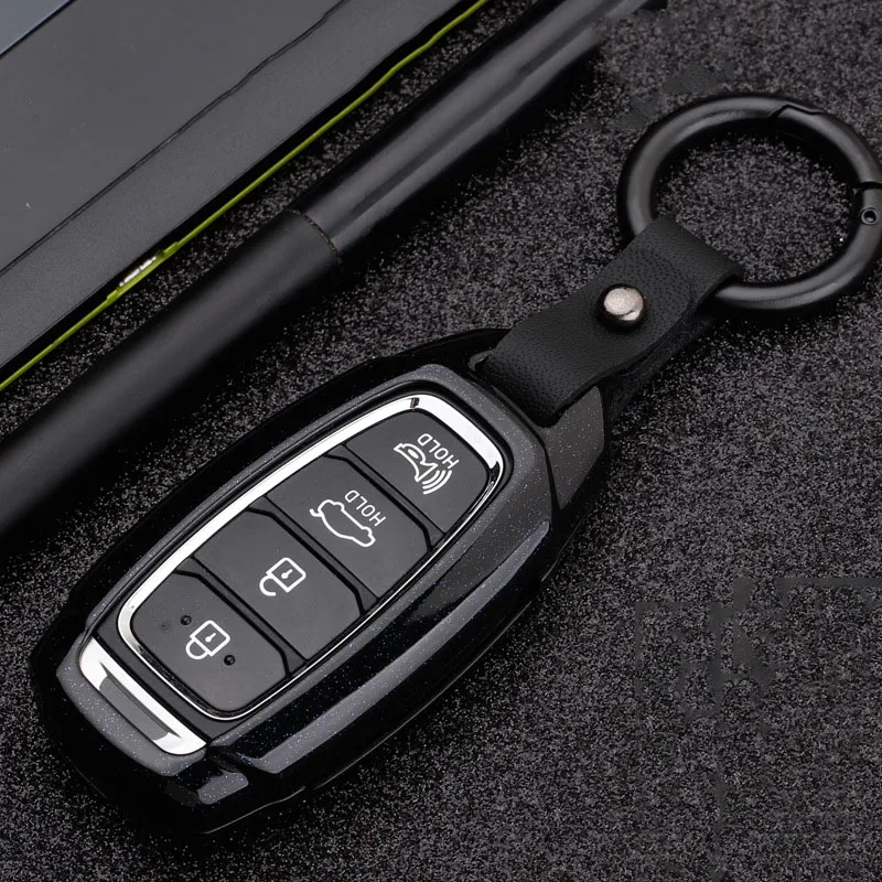 

Car Key Case Cover For Hyundai i30 Ix35 KONA Encino Solaris Azera Grandeur Ig Accent Santa Fe Palisade Case Chain Key Covers