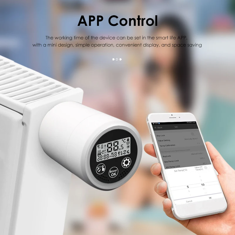 Tuya Smart ZigBee клапан радиатора TRVs программируемый нагревательный термостат