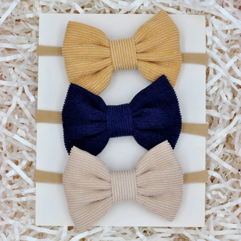 Ободок для волос ручной работы малышей мягкий эластичный нейлоновый ободок