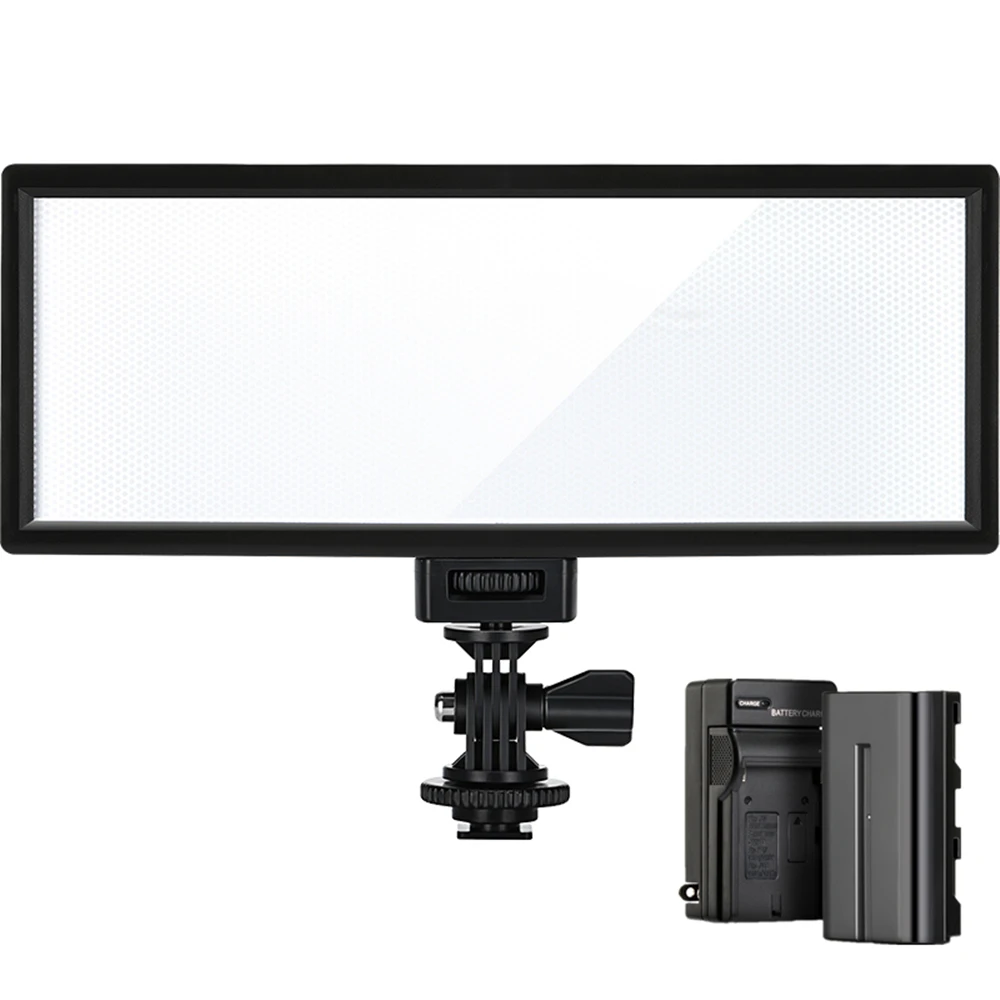 Viltrox L132T lcd двухцветный Регулируемый тонкий портативный ручной DSLR видео светодиодный светильник+ батарея+ зарядное устройство для телефона youtube show Live