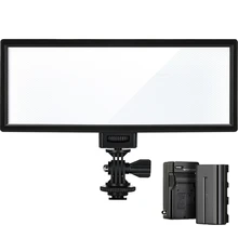 Viltrox L132T lcd двухцветный Регулируемый тонкий портативный ручной DSLR видео светодиодный светильник+ батарея+ зарядное устройство для телефона youtube show Live