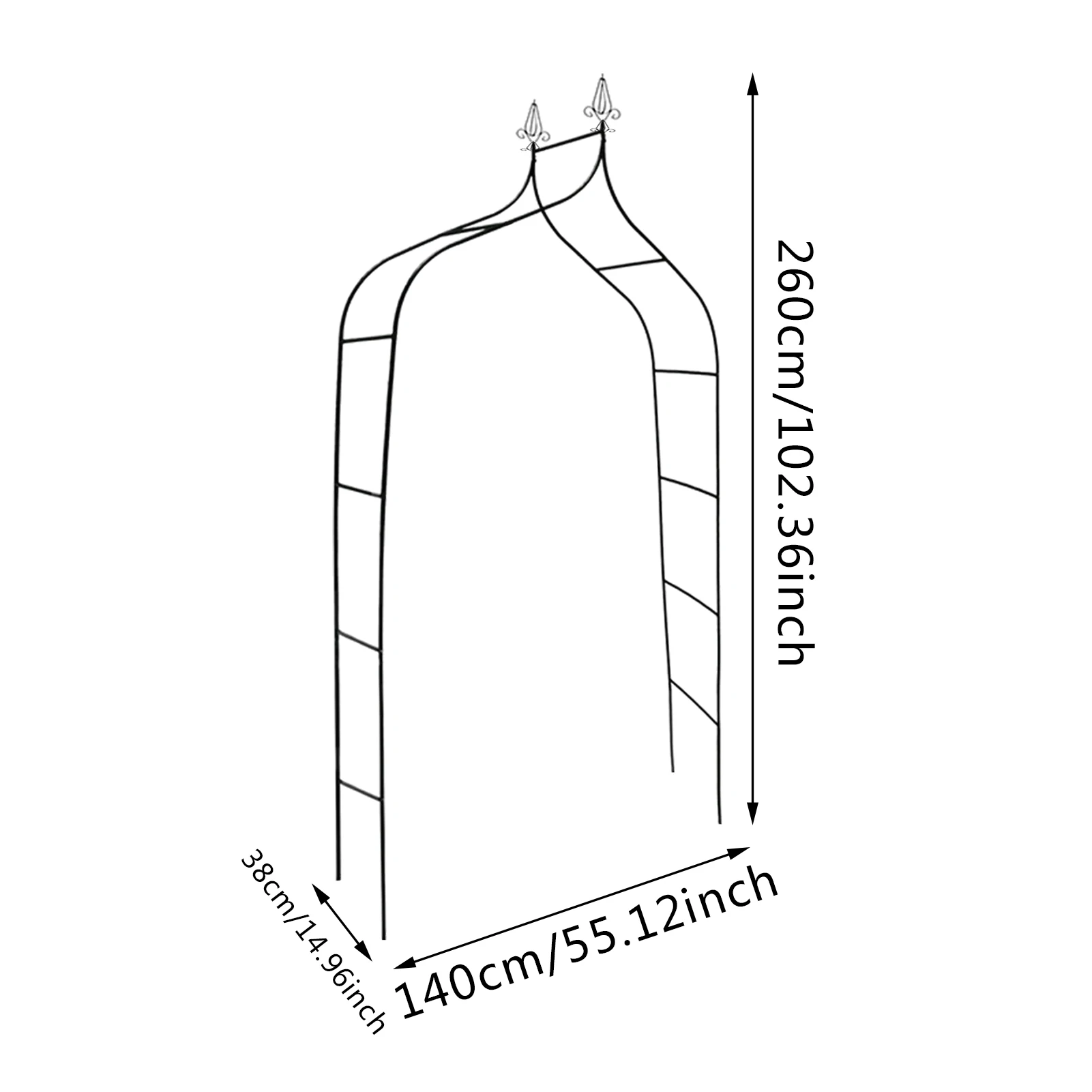 

Iron Wedding Arch Decorative Garden Backdrop Pergola Stand Flower Frame For Marriage Birthday Wedding Party Decoration DIY Arch