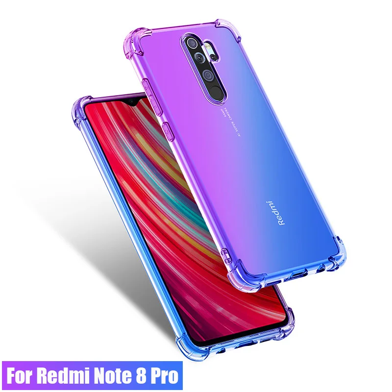 Цветной мягкий чехол с градиентом для Xiao mi Red mi Note 8T Note 8 Pro, противоударный чехол для mi Note 10 mi 9 Lite mi A3 CC9e Red mi 8 8A