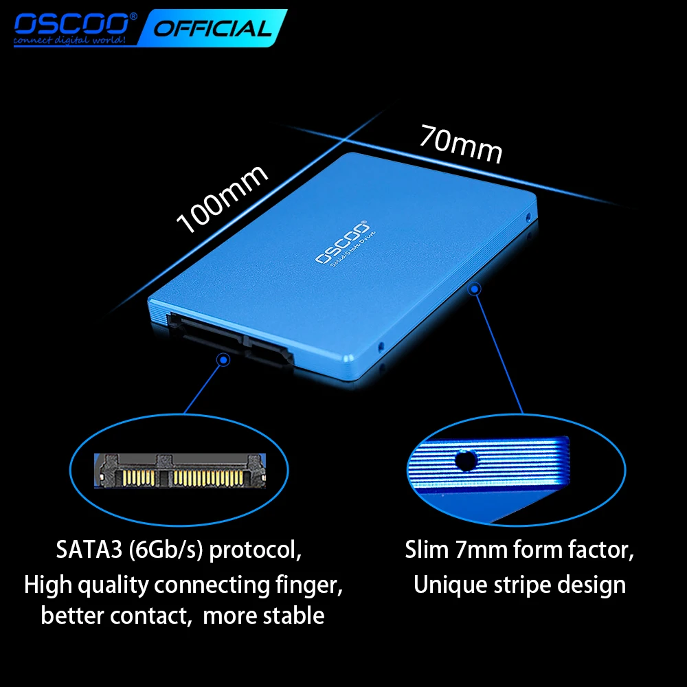 Твердотельный накопитель OSCOO 2 5 sata3 1 ТБ 512 ГБ жесткий диск оригинальный nand флеш для