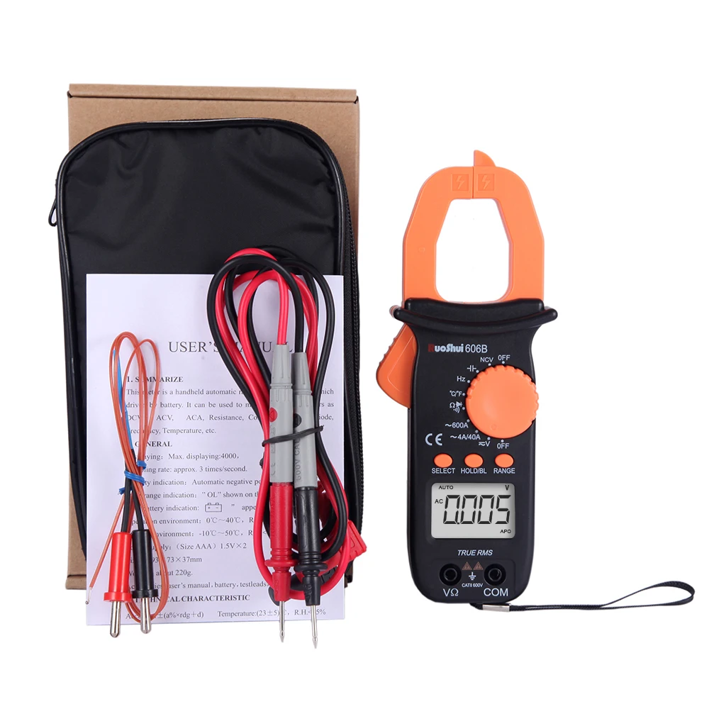 Цифровой мультиметр зажим переменного тока Victor RuoShui 606B 4000 отсчетов истинное