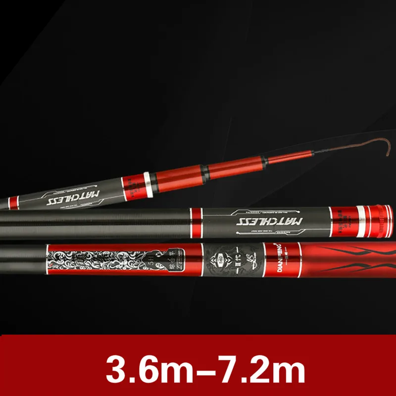 Super Light Hard Carbon Fiber Hand Pole Telescopic Fishing Rod 3.6M/3.9M/4.5M/4.8M/5.4M/5.7M/6.3M/7.2M Taiwan Fishing Rod enlarge