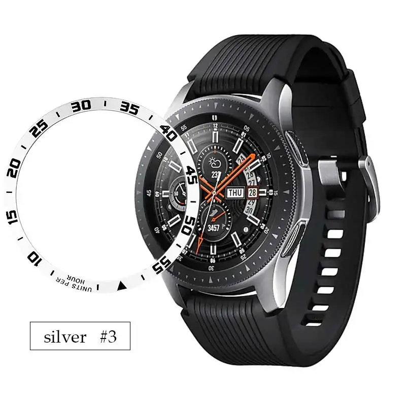 silver time 3 Металлическая крышка для samsung Galaxy Watch 46 мм/42 мм чехол gear S3 Frontier/классический спортивный клейкий чехол ремешок аксессуары 46/42 3 - Цвет ремешка: silver time 3
