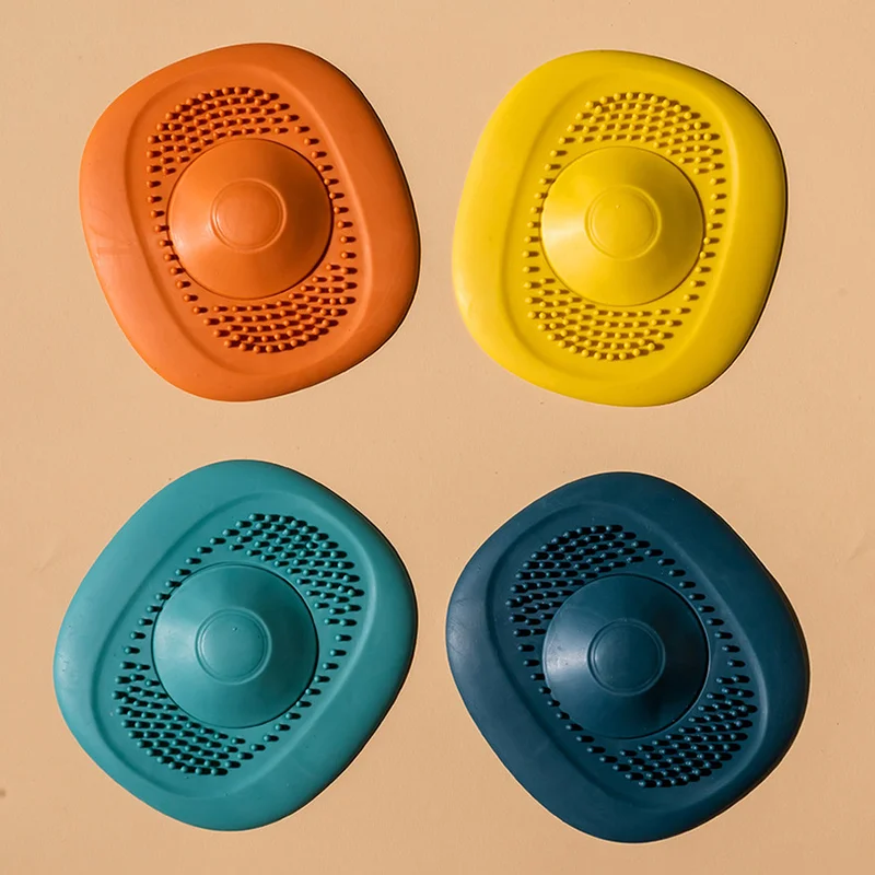 

1pcs Silicone Sink Strainer Waste Plug Sink Filter Waste Collector Kitchen Bathroom Accessories Colanders Strainers Press type