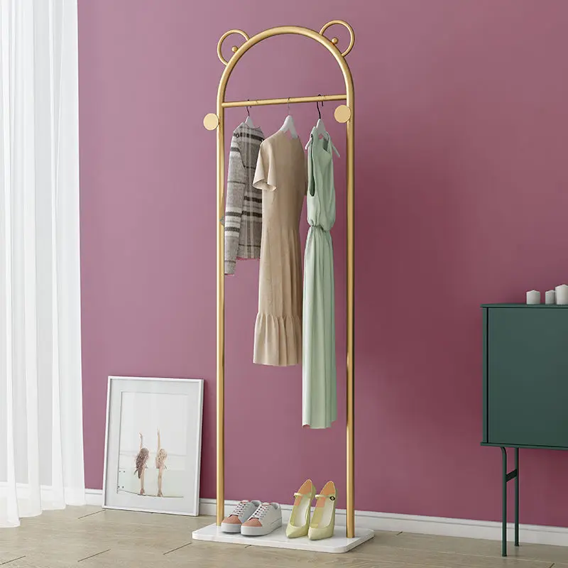 

Household Vertical Door Hanging Clothes Rack Landing Bedroom Living Room Light Luxury Clothes Rack Clothes Rack Rod Type