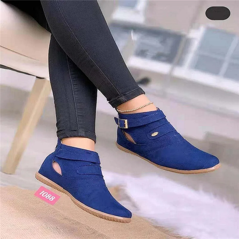 

Женские ботильоны на толстом каблуке, с пряжкой и молнией