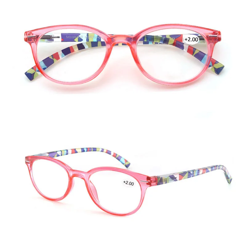 Разноцветные женские очки для чтения модная круглая пластиковая оправа с