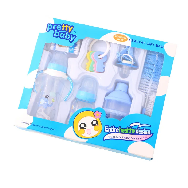 Baby Bottle PP Male and Female Baby Food Feeding Bottle Pacifier Milk Powder Grid Toy Set 8 Pieces Newborn Birth Gift Bottle enlarge