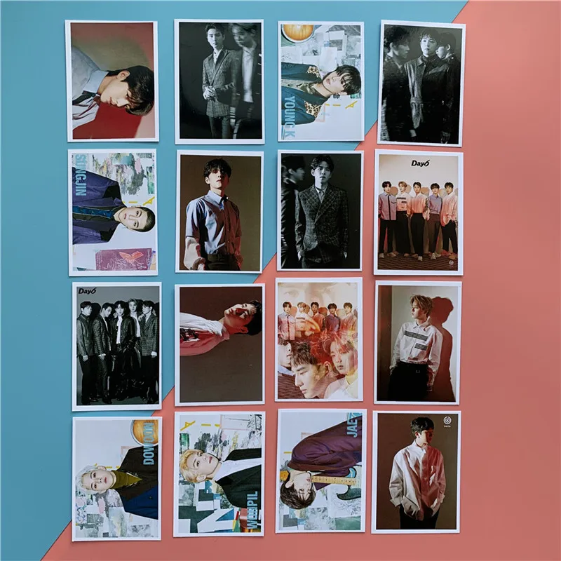 

16 Pcs/Set Kpop DAY6 New Album The Book of Us The Demon Postcard Lomo Card Jae Park Sung Jin Young K Kim Won Pil Yoon Do WoonCam