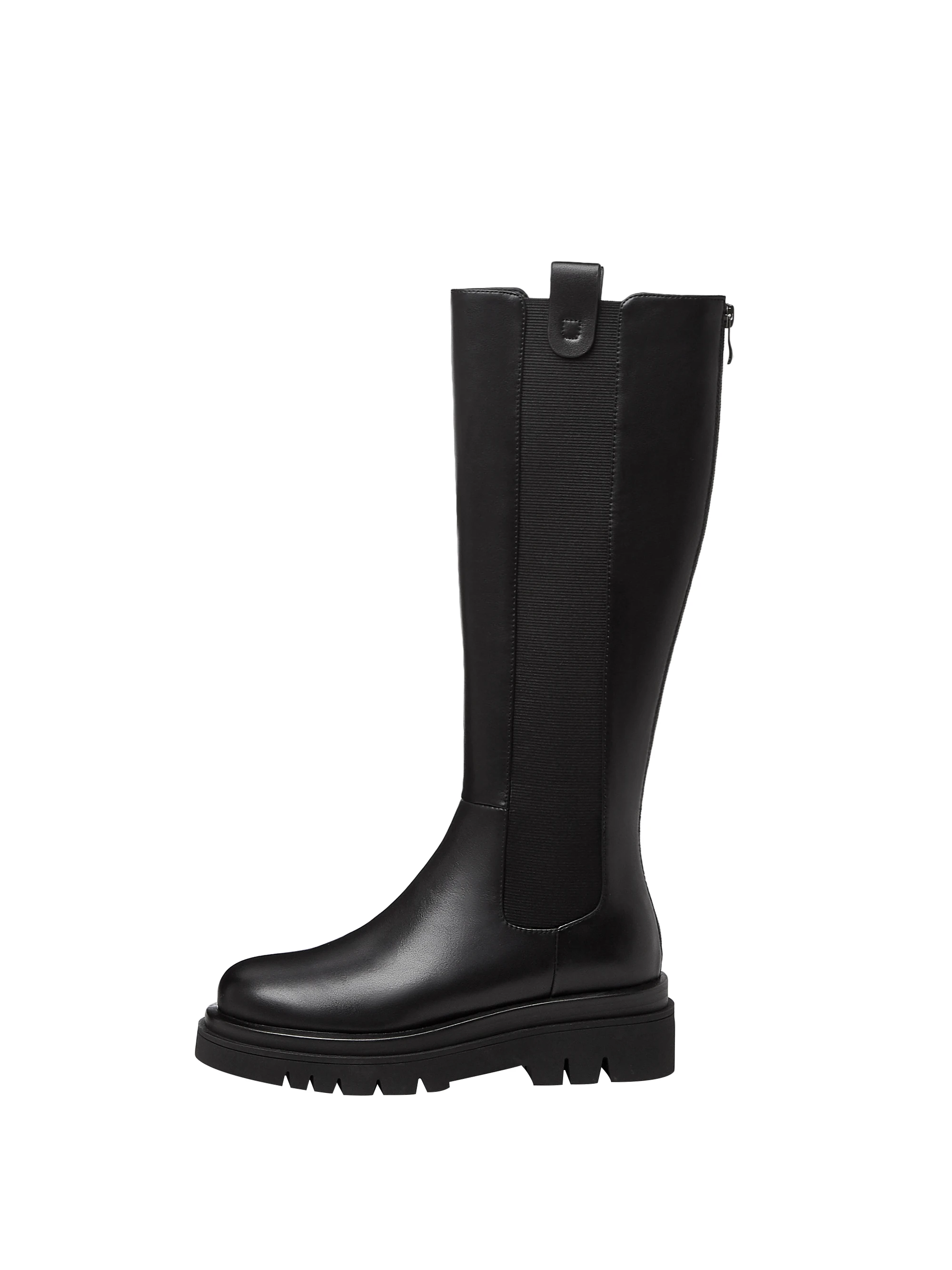 

Autumn Winter New Thin Leather Thick-soled Stretch Knight Boots European American Trifle-sole Knee-length Boots Female Trend